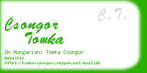 csongor tomka business card